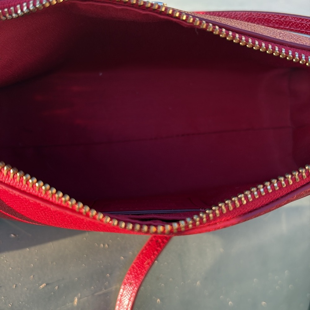Coach Red Crossbody Bag with Gold Hardware - Picture 13 of 13